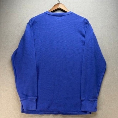 Polo Ralph Lauren Thermal Shirt Waffle Knit Regular Fit Large Blue Pony Logo