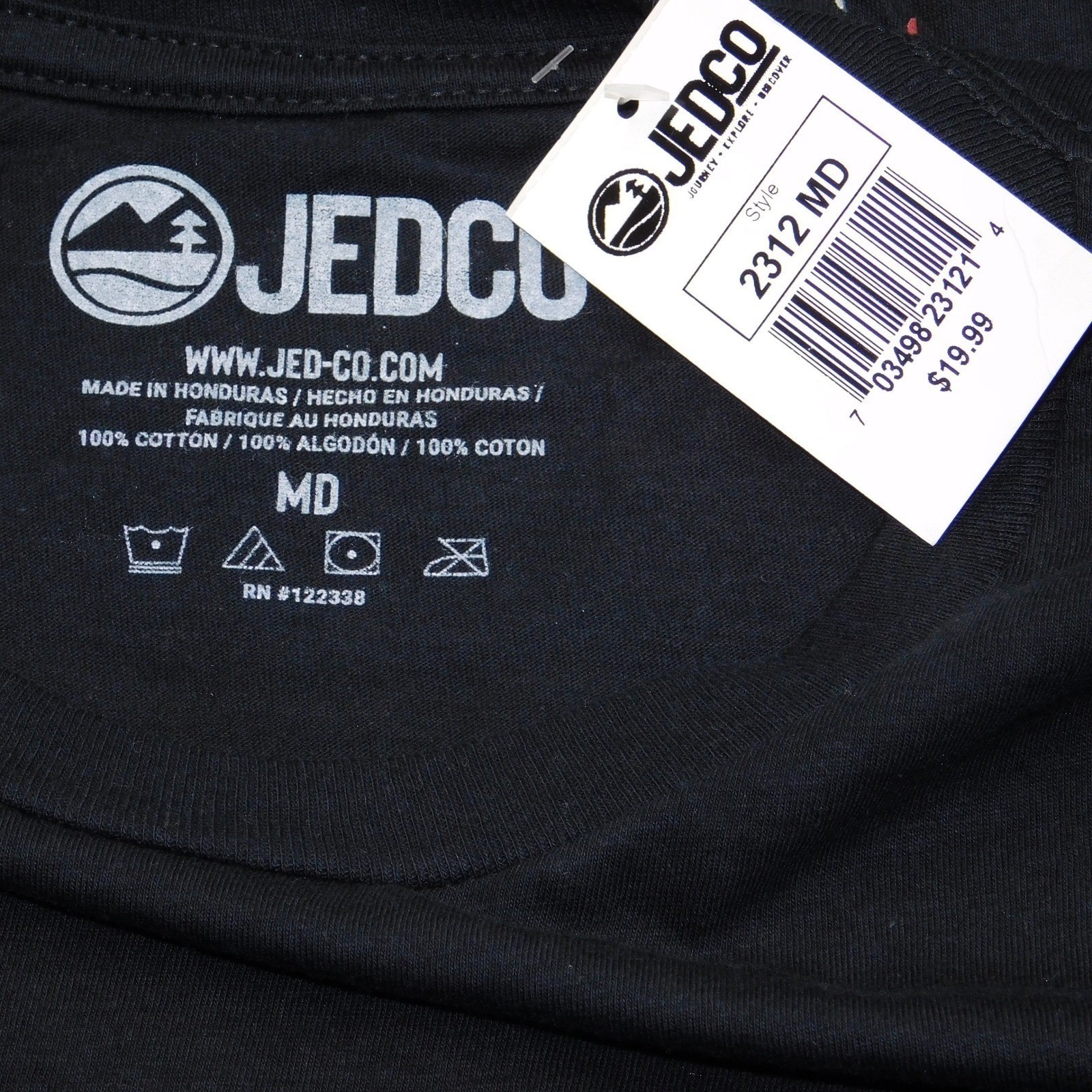 Jedco Mess With The Bull USA Flag Graphic T Shirt Men M Black NWT