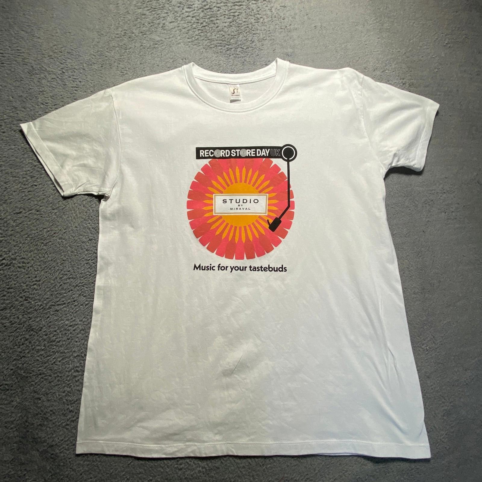 SOL’S Regent T-Shirt Men’s Large White Record Store Day Graphic Short Sleeve