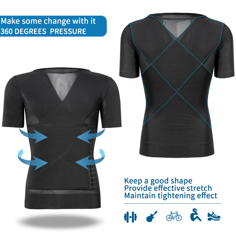 Fajas Para Hombres Faja Reductora De Hombre Body Shaper Tummy Control Tee Shirt