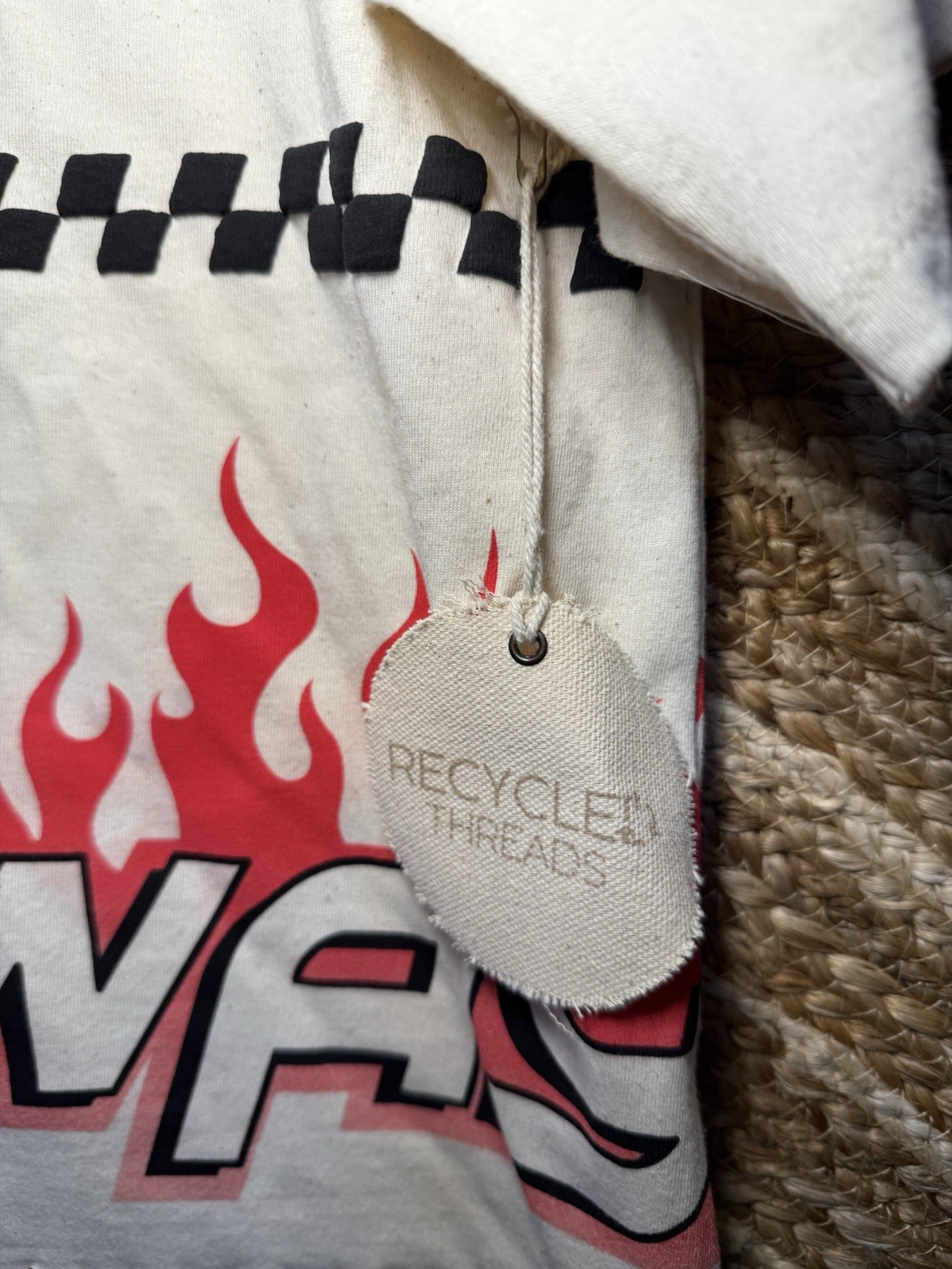 Recycled Threads Men’s NASCAR Racing Graphic Flame Tshirt “Speedway,” Size L,NWT
