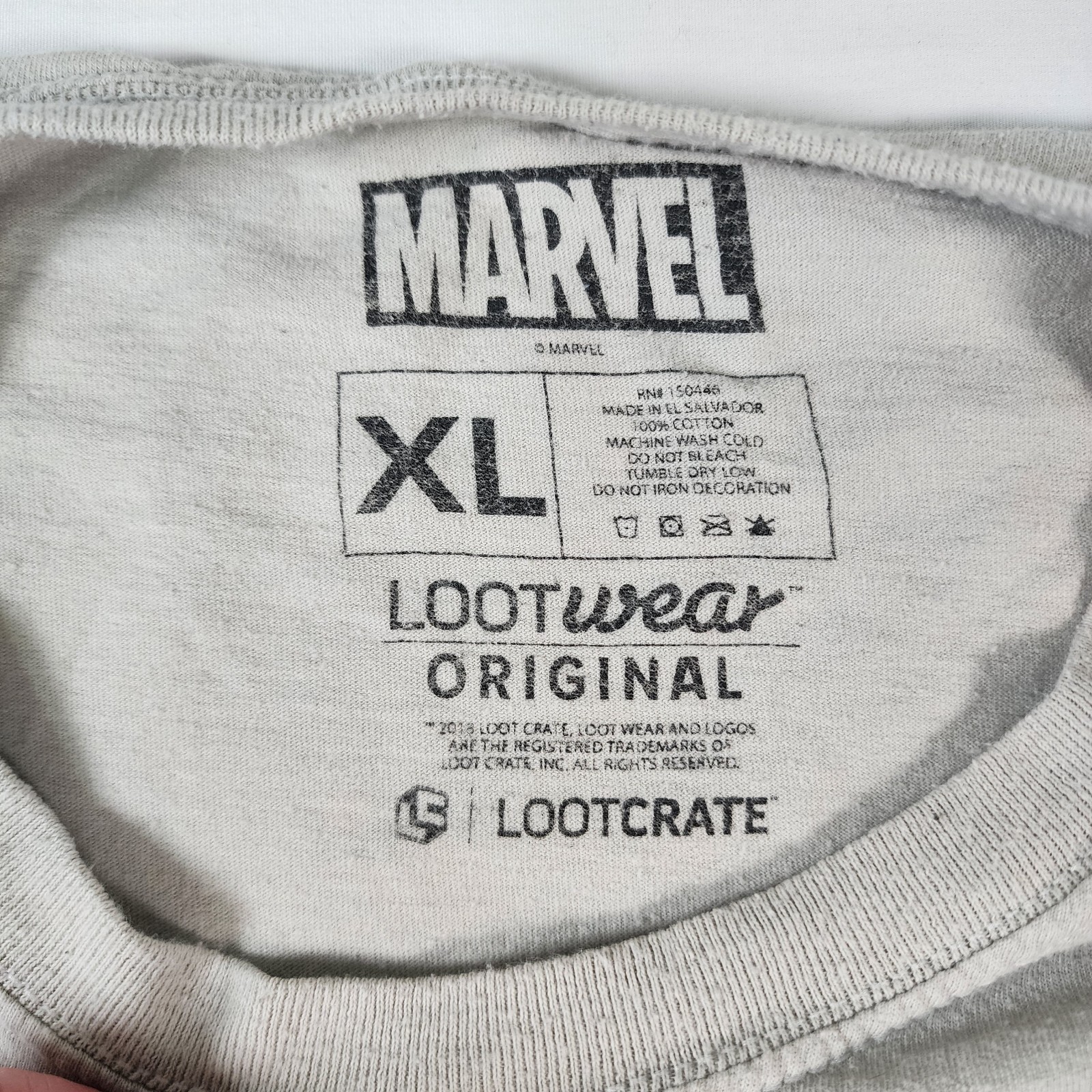 Thanos Avengers Infinity War Marvel Loot Crate Gray TShirt Size XL Lootwear 2018