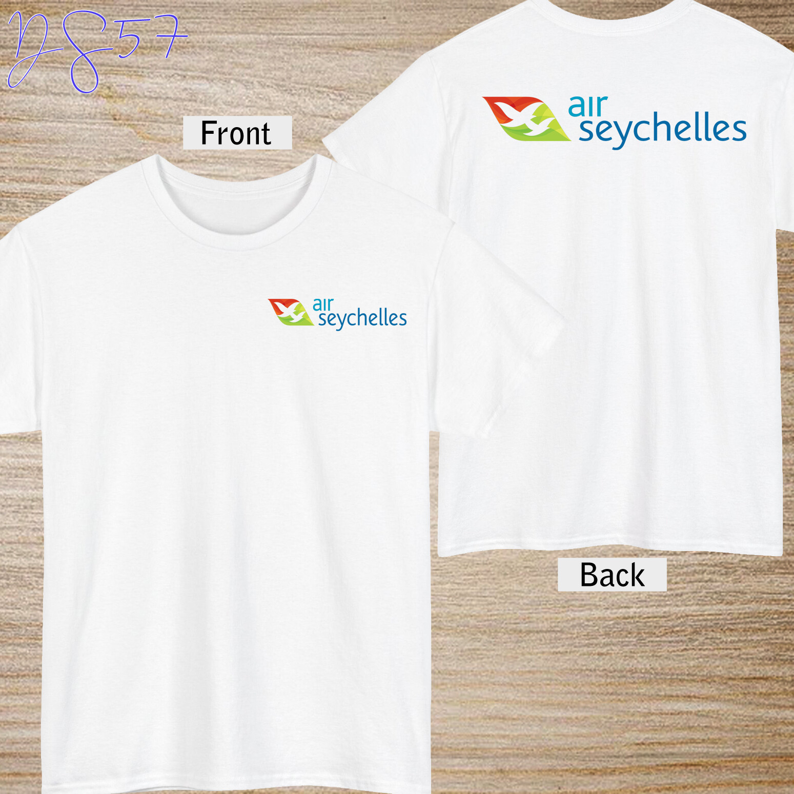 Air Seychelles Vintage Logo Shirt Black/Navy/Grey/White/Red/Blue T-Shirt S-5XL