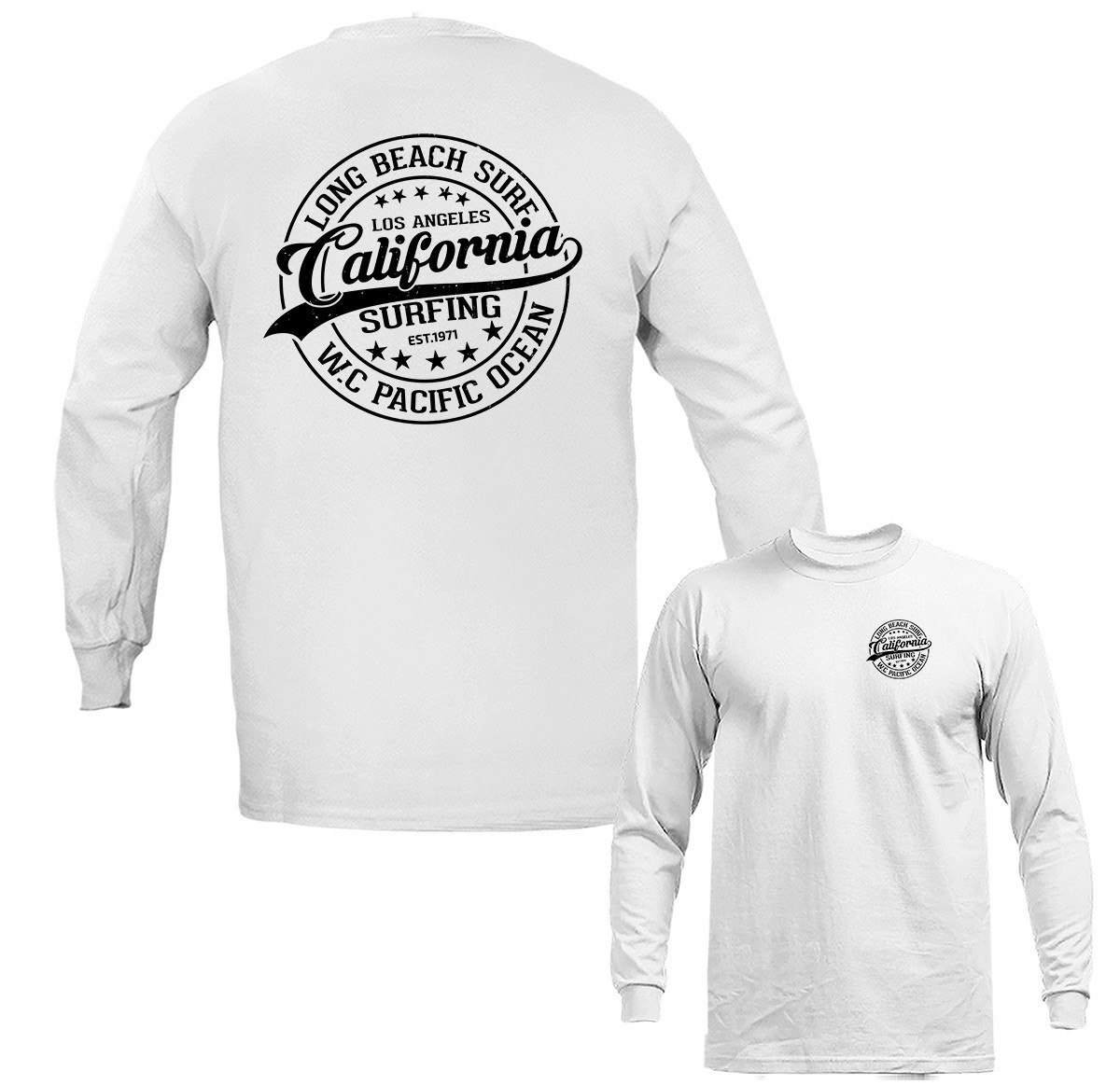 Long Beach California Surf Surfing Long Sleeve
