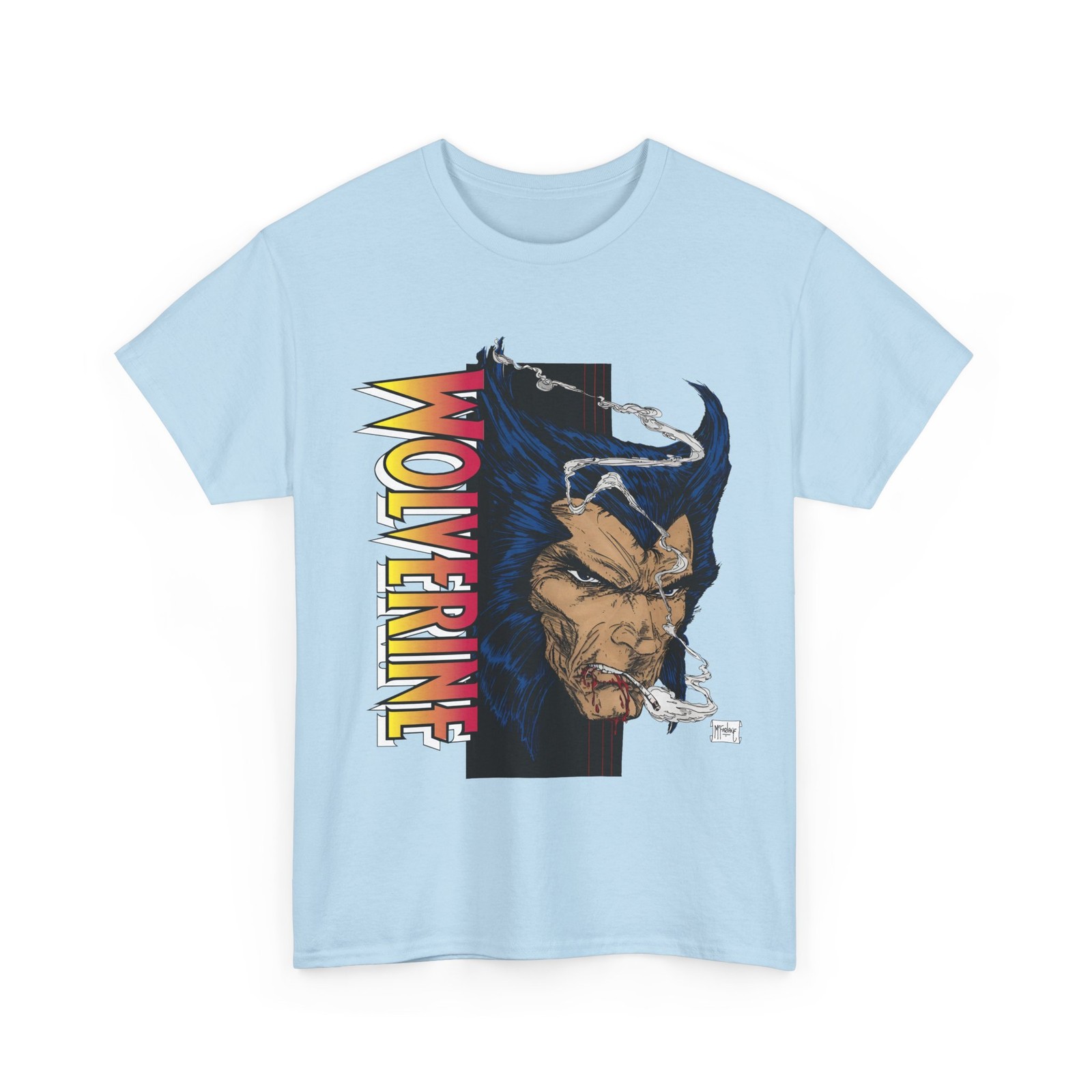 Wolverine T-Shirt Men’s Unisex Vintage Style Todd McFarlane Art Bloody Logan Tee
