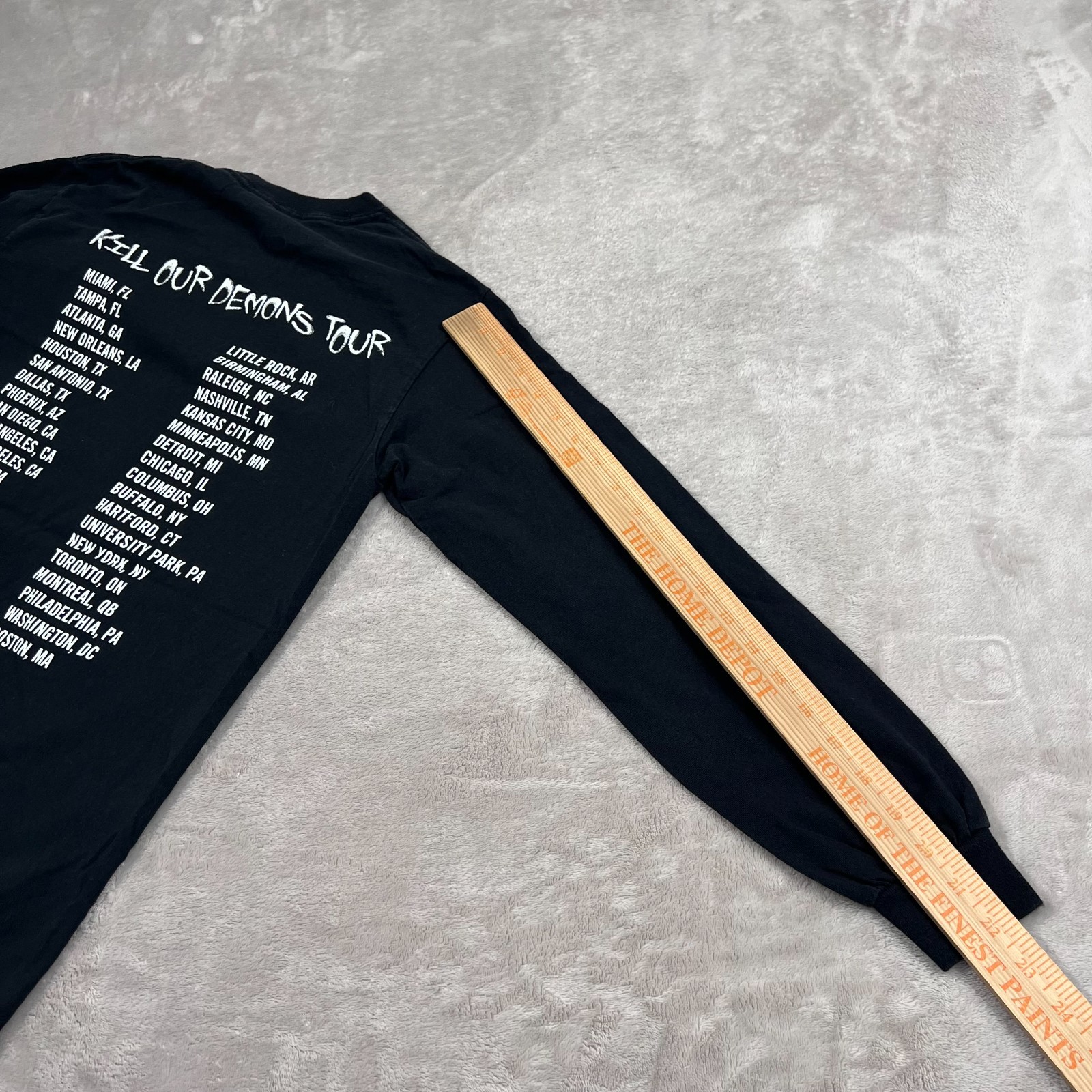 J Cole KOD Tour Shirt Mens Small Black Dreamville Album Merch Long Sleeve Cotton