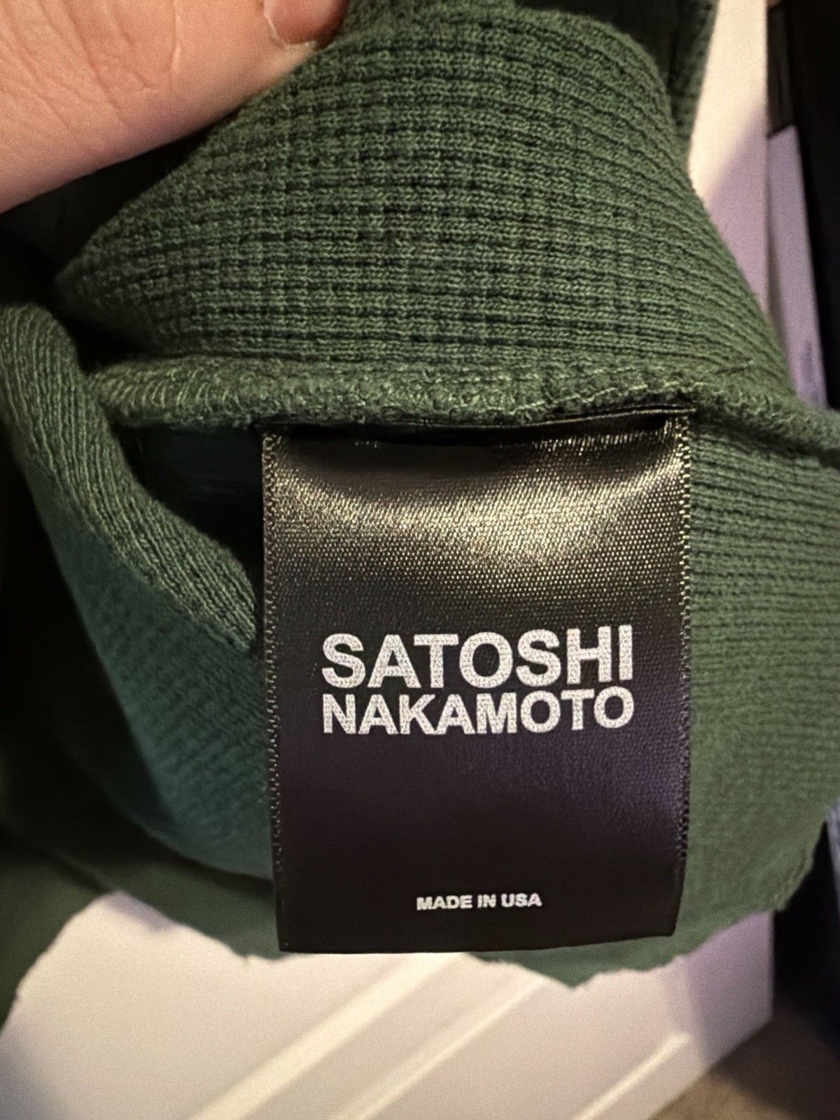 Satoshi Nakamoto Logo Thermal With studs Green Size XXL