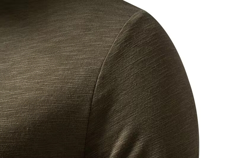 Men’s Shirt Cotton Henley Neck T-Shirts Long Sleeve Casual Button Plain 25% OFF
