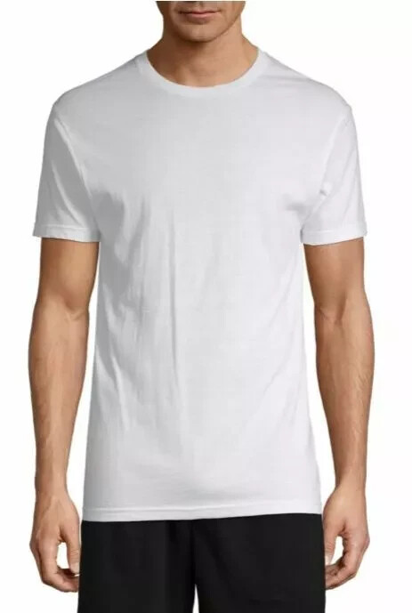 Stafford 4-Pk Men’s Ultra Soft 100% Cotton Crew Neck T-Shirt White (Medium)