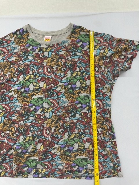 Marvel Comics Multicolor All-Over Superhero T-Shirt Size M Men Set