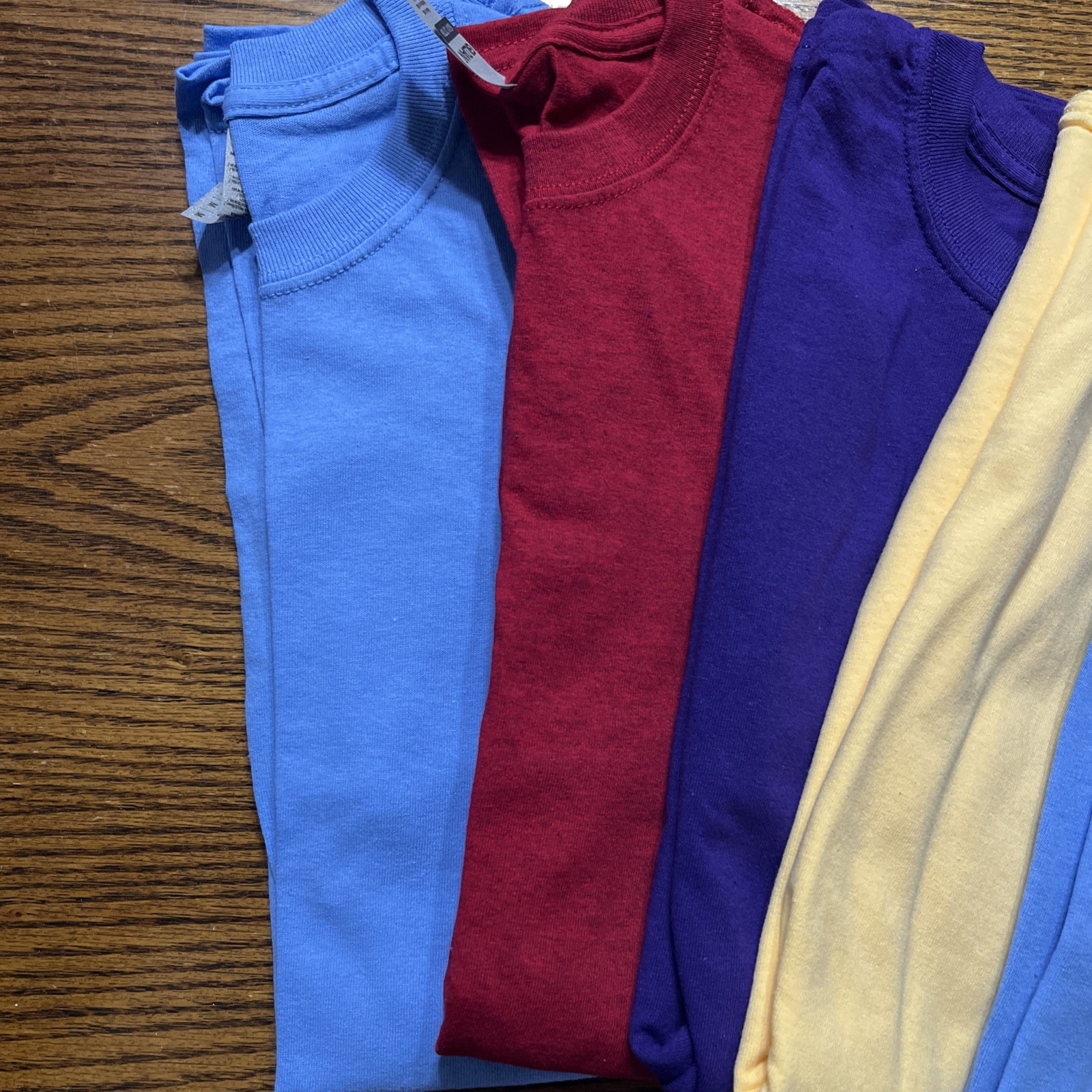Gilden Heavy Cotton T-shirts Multicolors Size Medium No Pocket Set Of Five