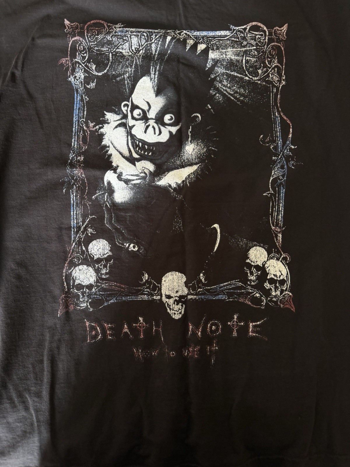 Revenge Death Note Ryuk Graphic Cotton Crew Neck Short Sleeve T-Shirt Black XL