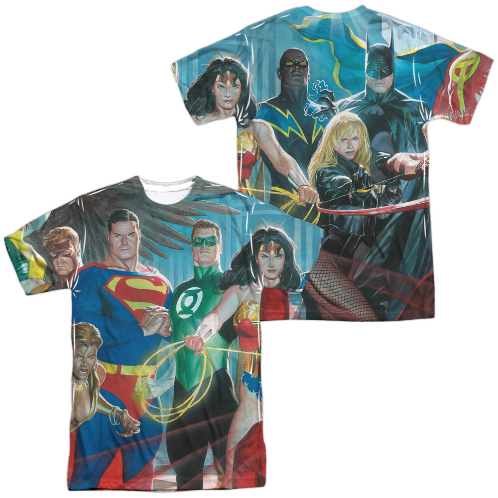 JLA League of Heroes Unisex Adult Halloween Costume T Shirt, S-3XL