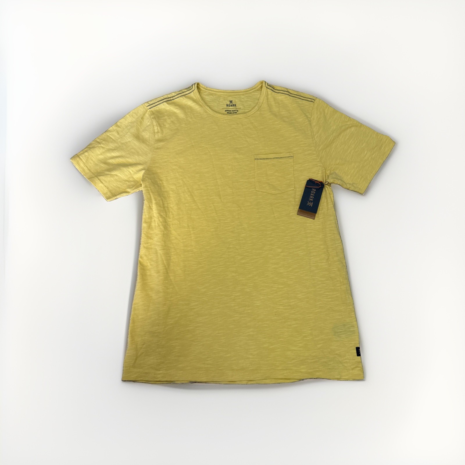 Roark Pocket T-Shirt Mens Medium M Yellow RK335 Crewneck Tee Outdoor Skate NWT