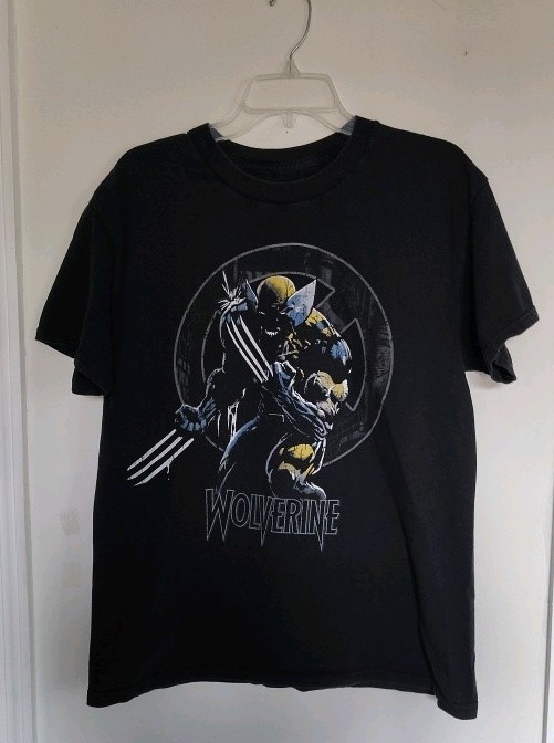 Wolverine T Shirt Mens Size Large Black Marvel X Men Comic Book