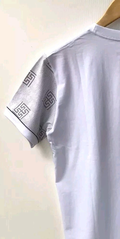 Men’s Beautiful Cotton Rhinestone T Shirt,Italian Style,Stretch S to 2XL….A12.