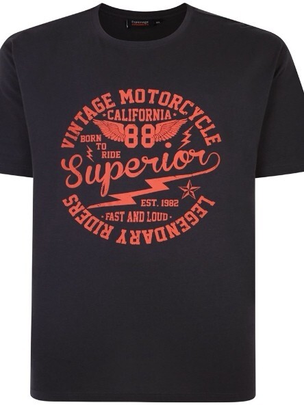 NEW IN ESPIONAGE BLACK BIKE TEE SHIRT T376 2XL3XL 4XL5XL6XL7XL8XL