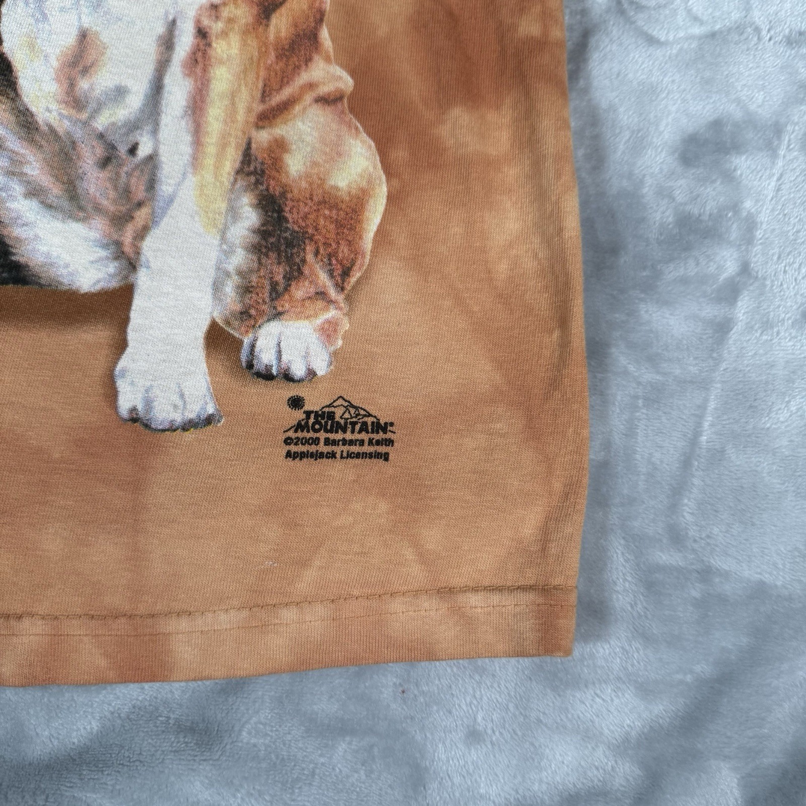 Vintage The Mountain Boxer Dog T Shirt Mens L Tie Dye Animals Brown 2000 Y2K