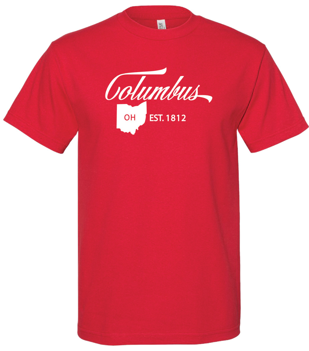 Columbus Ohio State T-Shirt Short Sleeve Graphic Tees Unisex Apparel Design