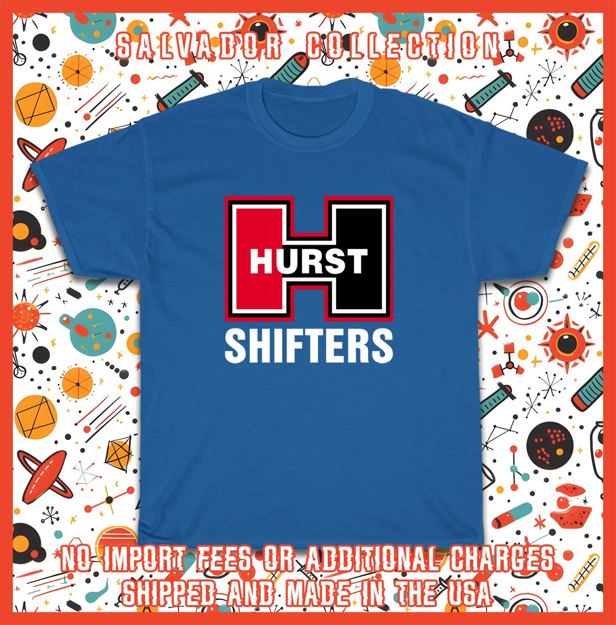 New Tee Shirt HURST Shifters Racing Logo Men’s T-Shirt American T-Shirt