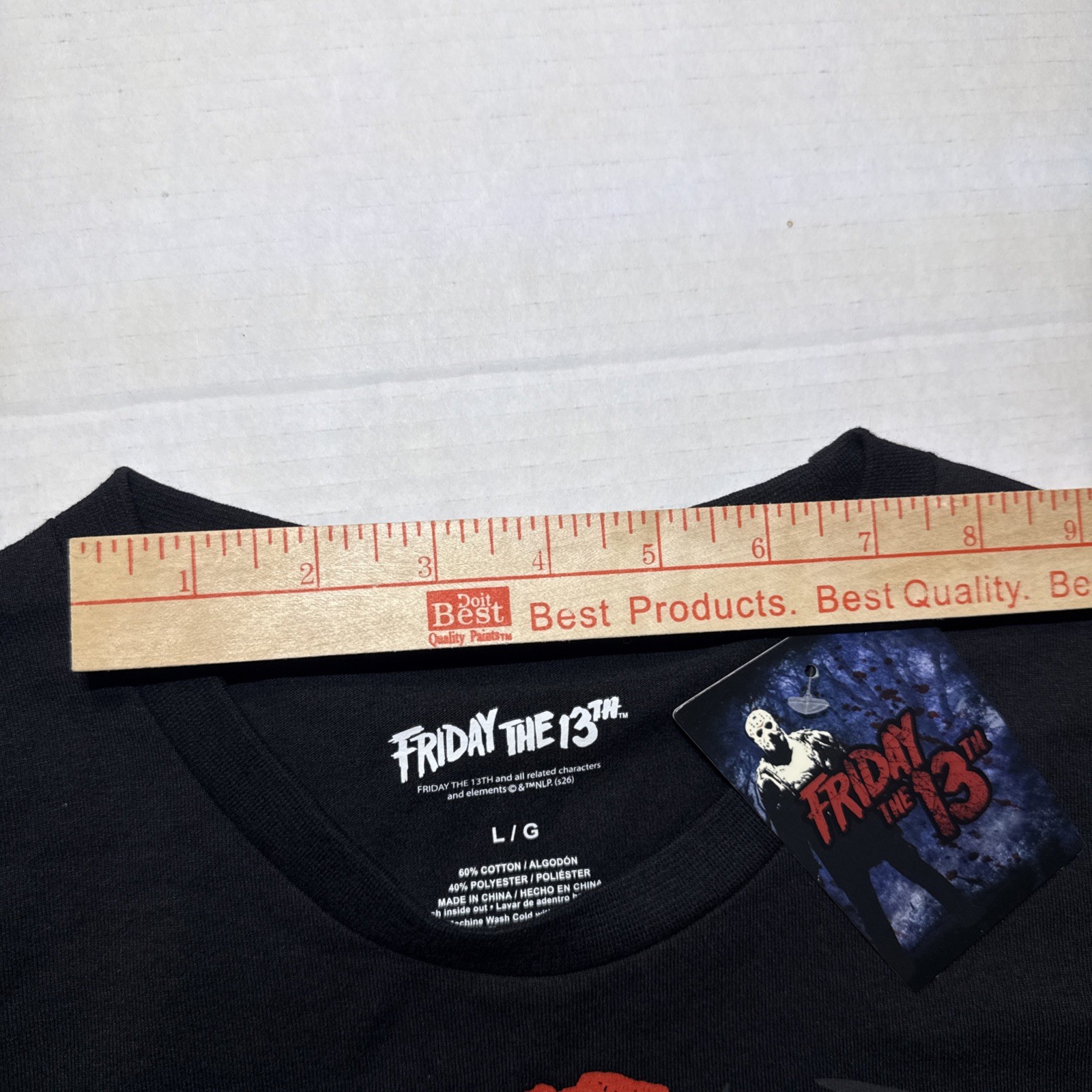 JASON VOORHEES Friday The 13th Mens Size Large T-SHIRT & Kuzos Jason Mask, NWT🔥