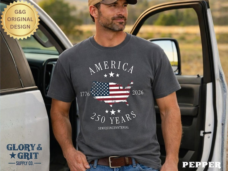Comfort Colors America 250th Anniversary Shirt Patriotic Mens 1776-2026 USA Tee