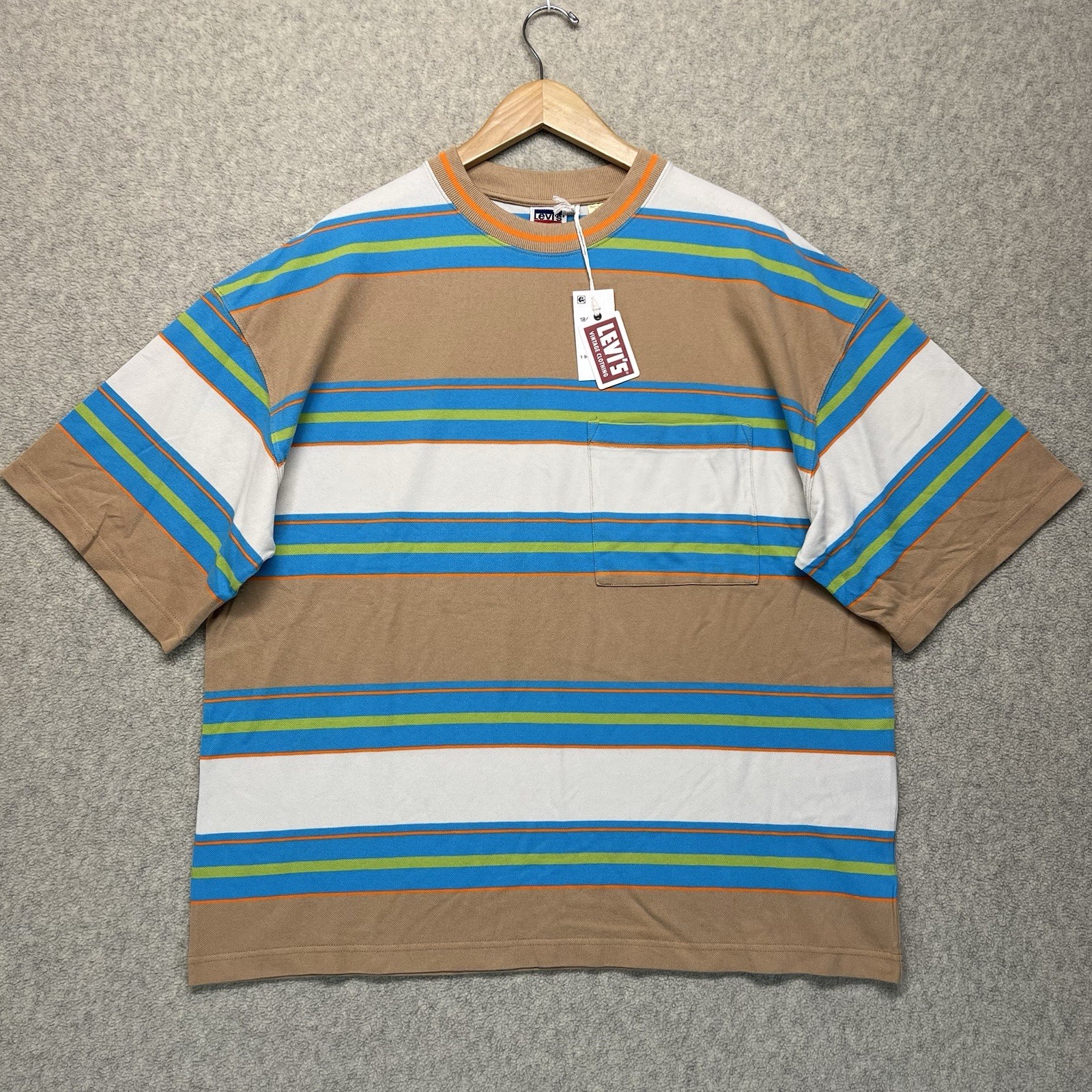 Levi’s Vintage Clothing Striped Pocket Tee Size M Made in Portugal NWT