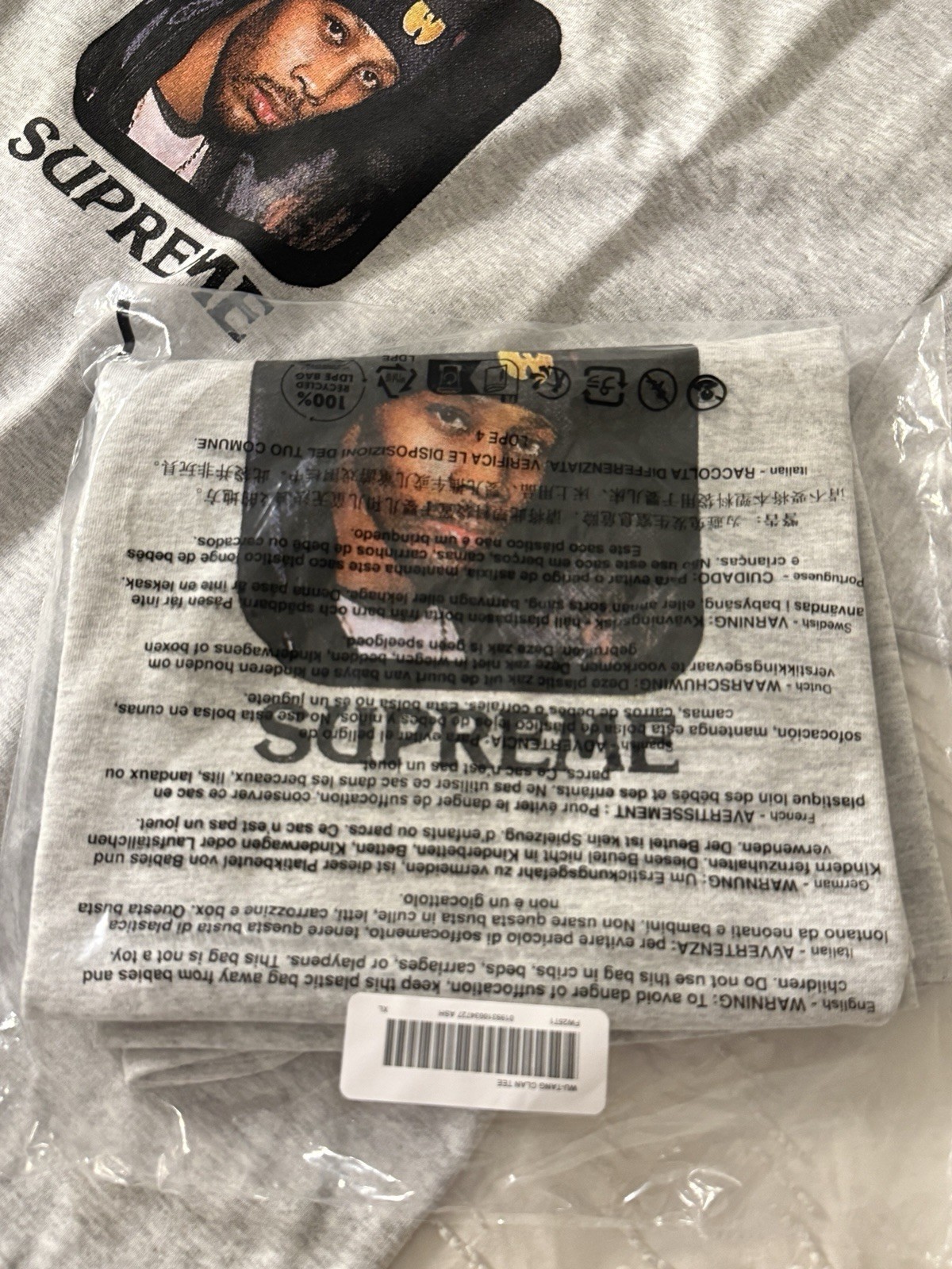Supreme/Wu-Tang Clan RZA Tee FW25 Limited Edition Size XL BRAND NEW