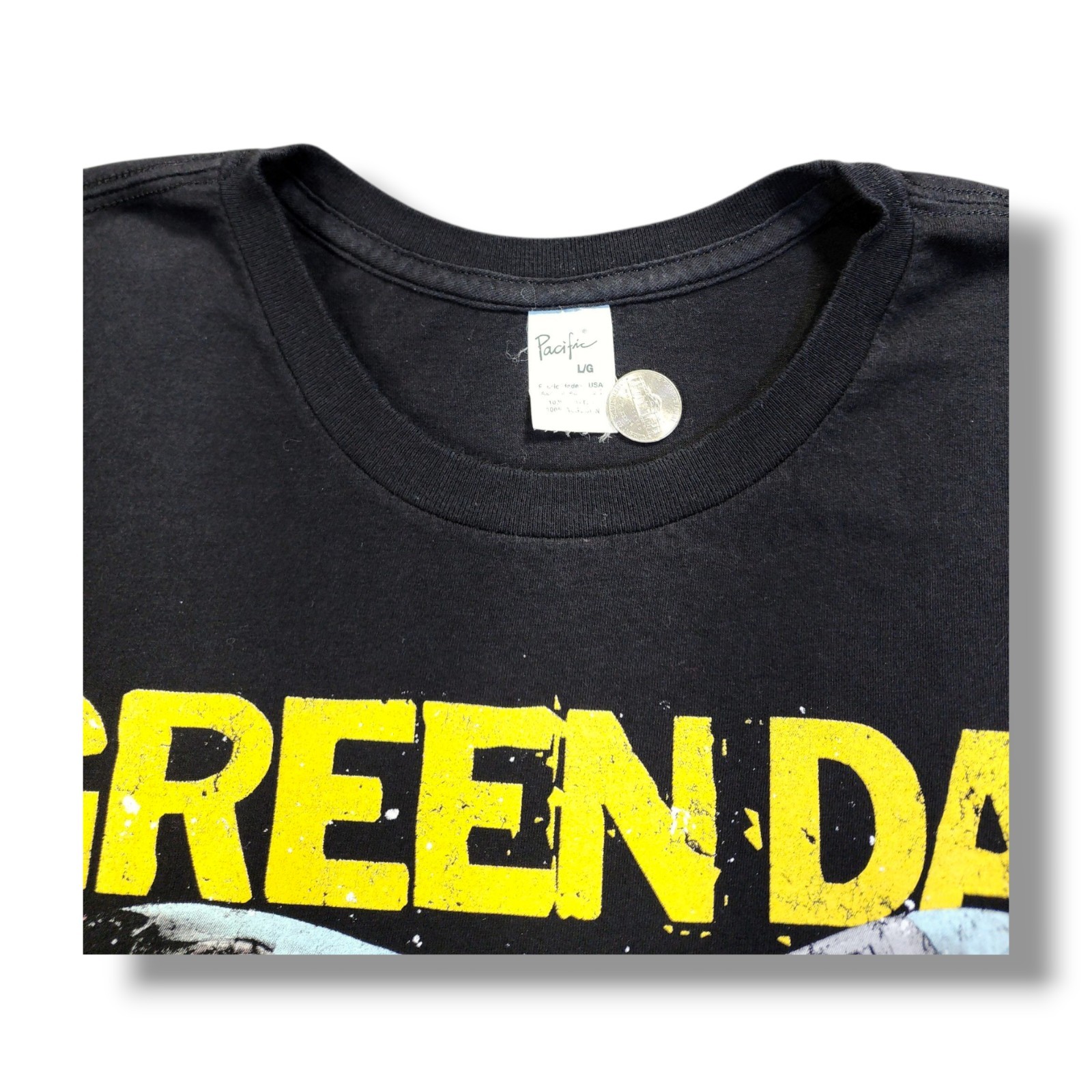 2016 Green Day Revolution Radio Album Promo Adult Black Pacific T Shirt Size L