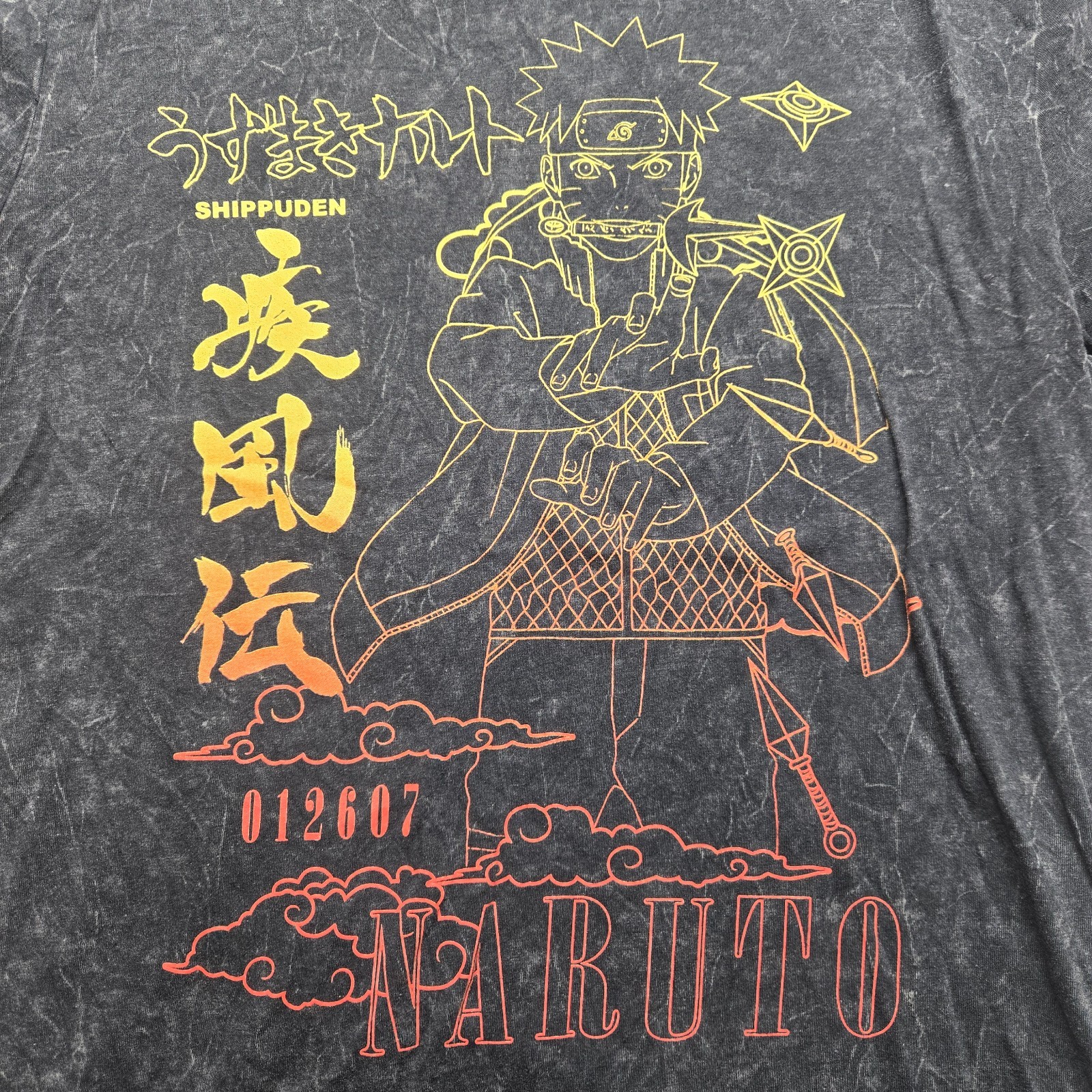 Naruto Shirt Black Shippuden Shonen Jump Chibi Anime Manga Men’s M Medium