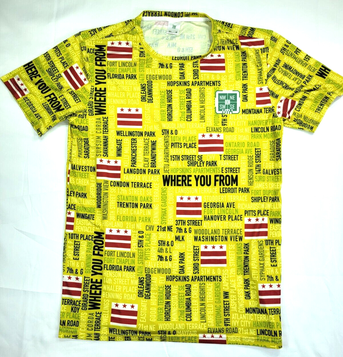 Washington DC Metro TWHERE YOU FROM? Map T Shirt Men’s MEDIUM