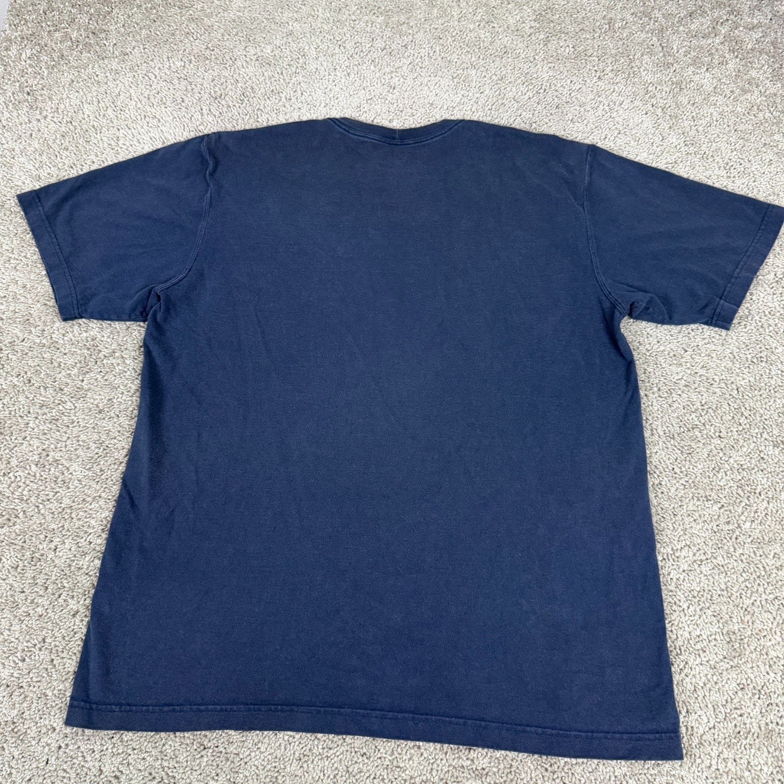 Carhartt Shirt Mens Large Tall Navy Blue Short Sleeve K87 Workwear Cotton