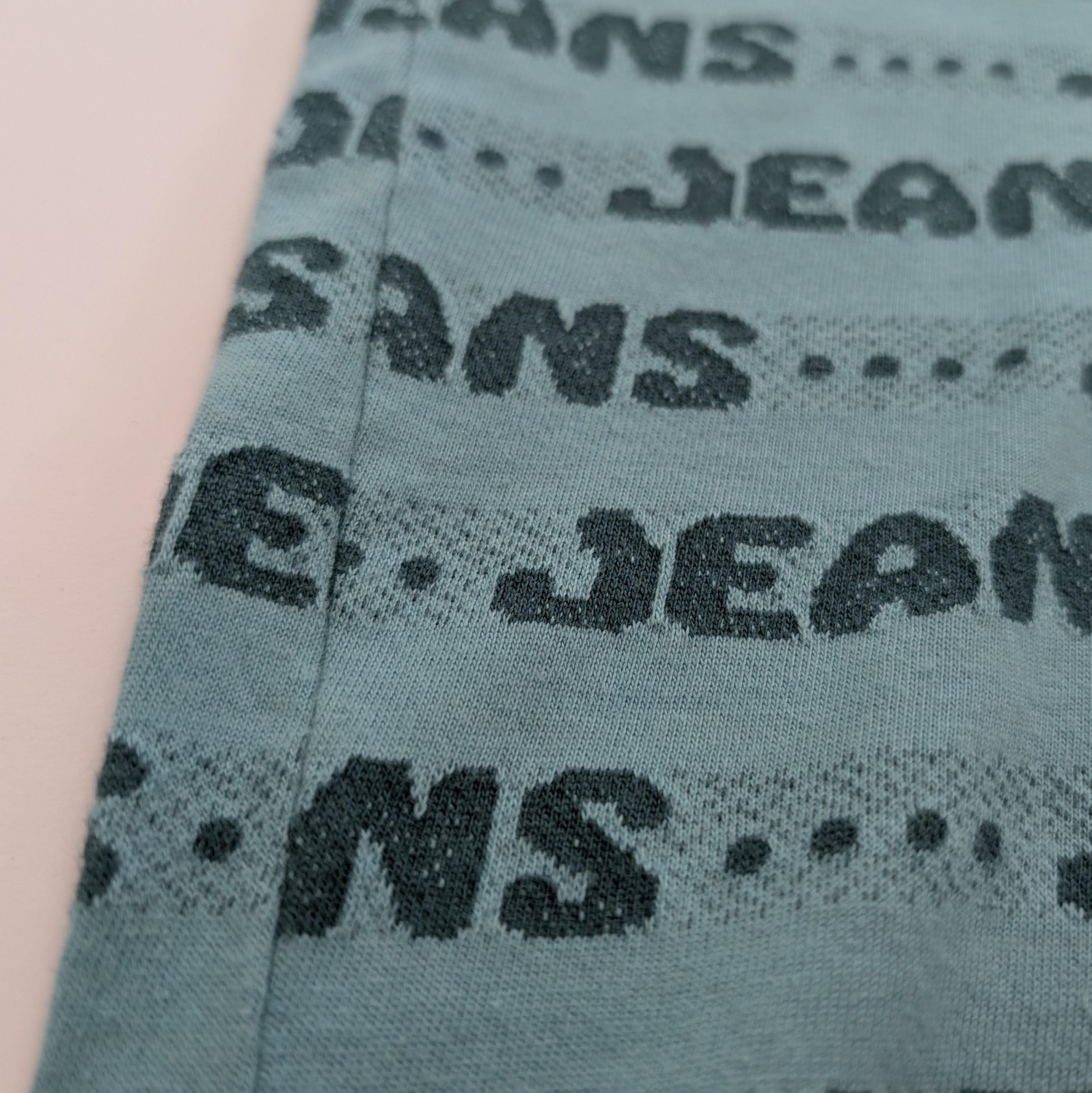 $115 Levi’s Vintage Clothing LVC Jeans Jacquard T-Shirt Large Blue 100% Cotton