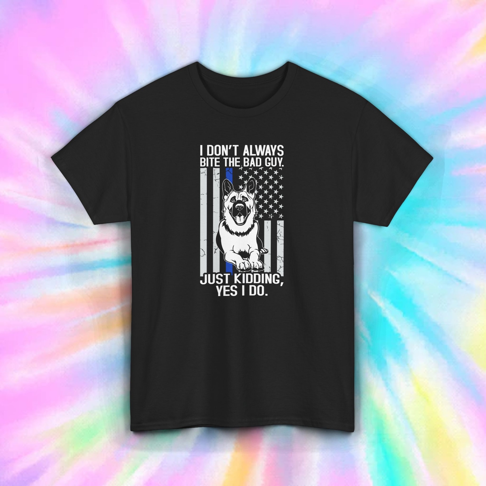 Bite The Bad Guy Shirt Funny Police K9 Dog Handler Tee S-5XL