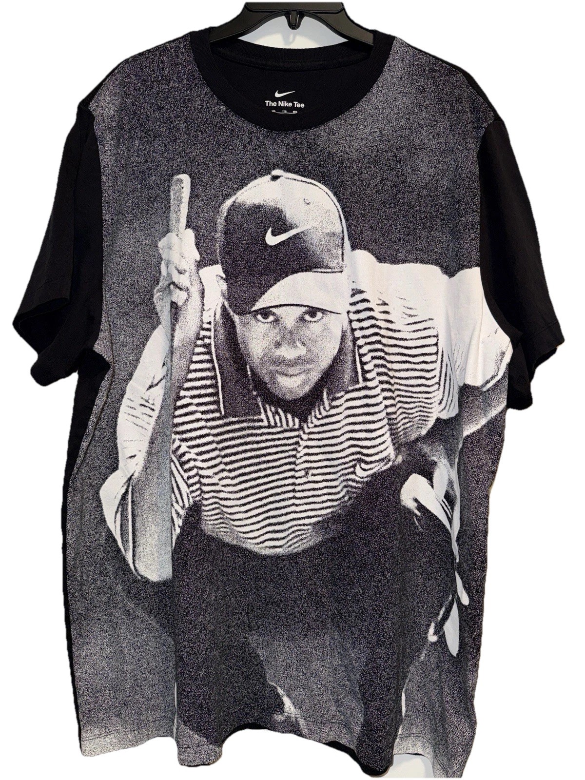 Nike Golf Tiger Woods Poster T-Shirt Black DQ8129-010 Men Size XXL Tee EUC