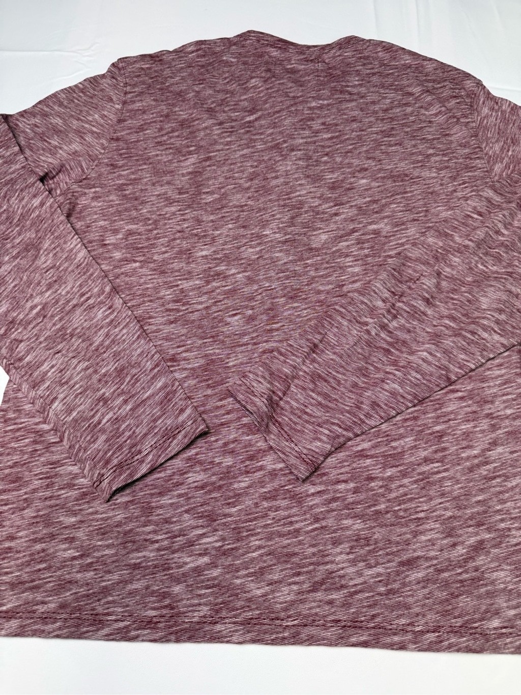 Bonobos Maroon Heathered Henley Long-Sleeve Shirt – natural fibers / Small