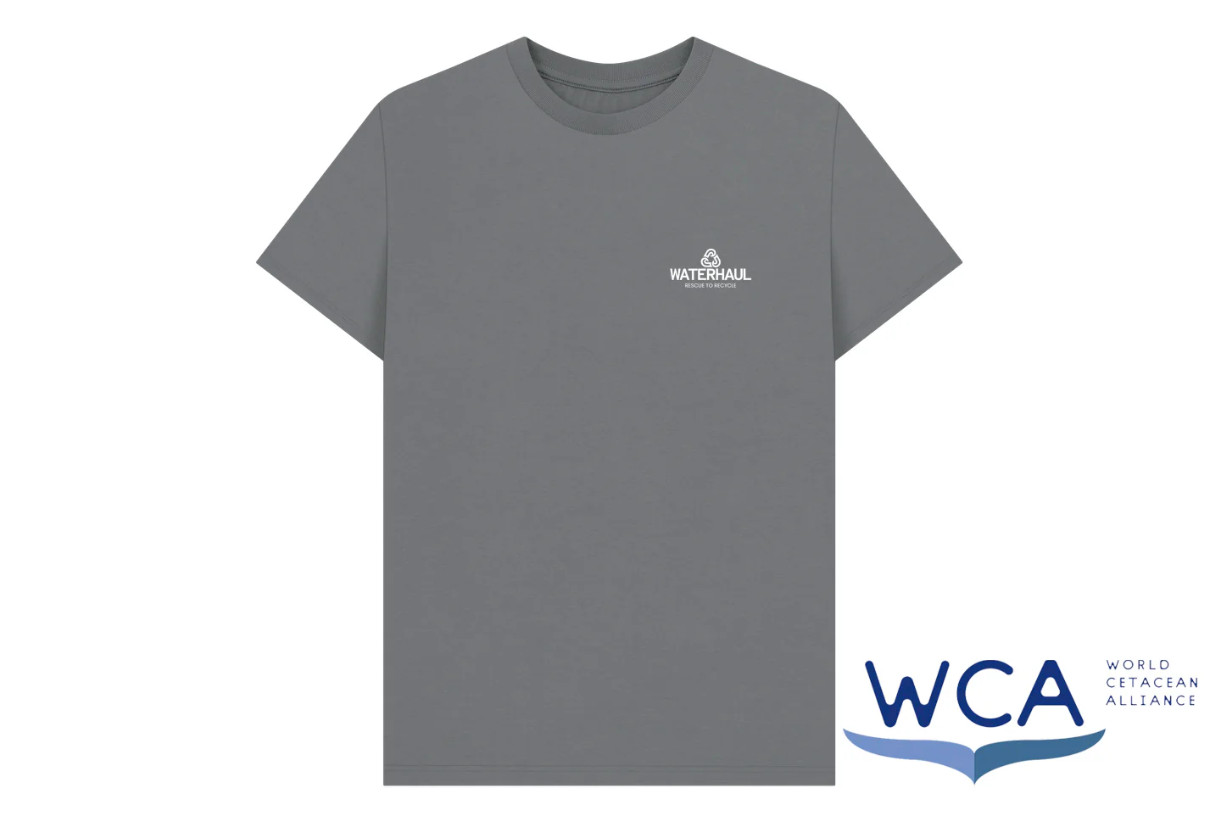 Mens T Shirt TShirt Top Size XS Extra Small Slate Grey Whale Rescue Charity