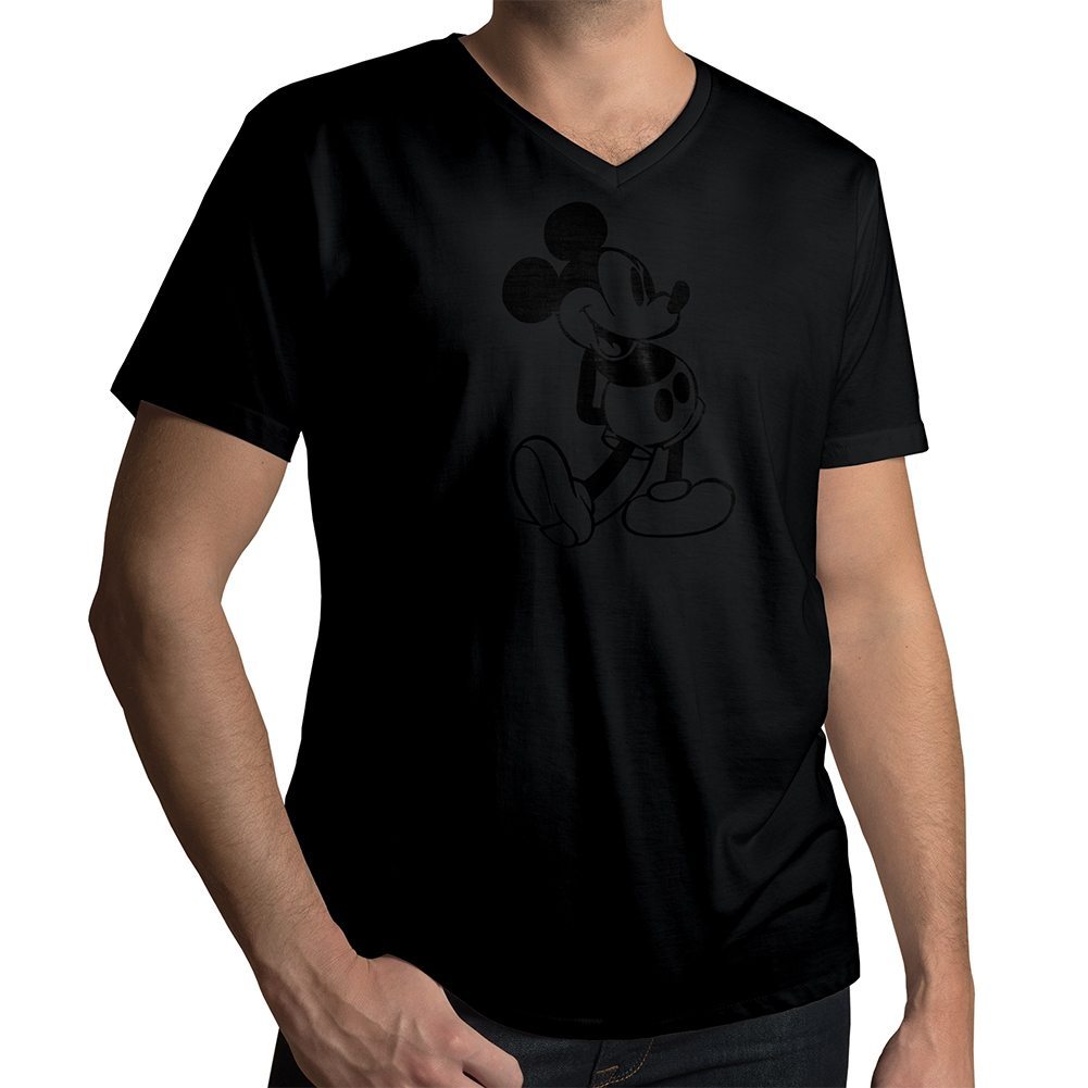 Mens/Unisex Tee V-Neck T-Shirt Gift Printed Retro Classic Vintage Mickey Mouse