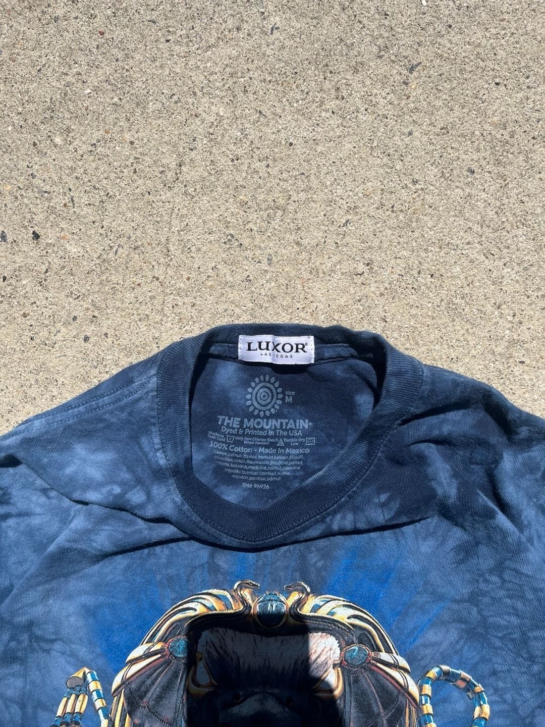 The Mountain Luxor Las Vegas Egyptian Horus Soldier Blue Tie-Dye T-Shirt