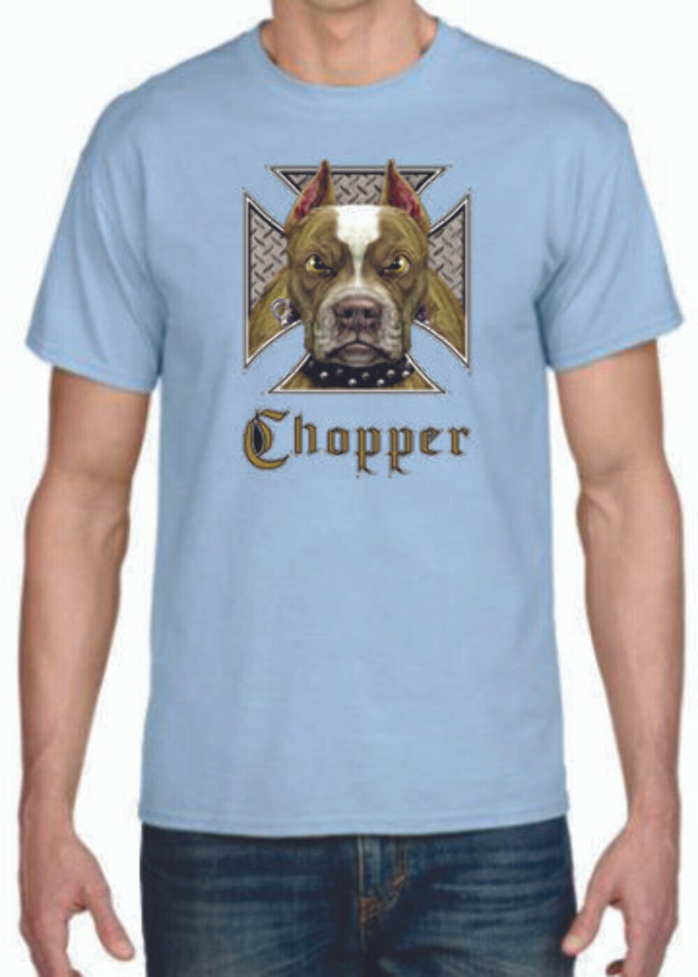 Adult DryBlend® T-Shirt – ( CHOPPER – BIKER / CHOPPER / PIT BULL)