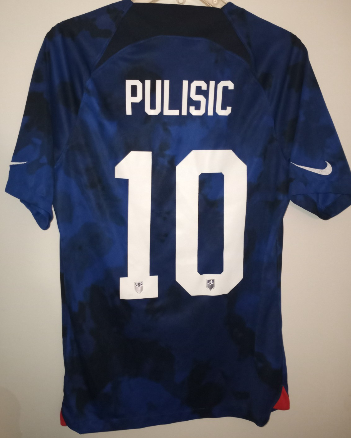 😃SEE PICS Nike Dri-Fit Christian Pulisic US World Cup Soccer Mens T-Shirt Small