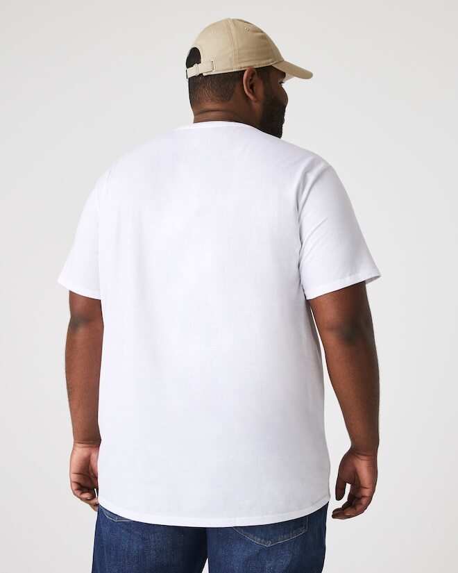 Lacoste Mens T-Shirt TH6709 White Cotton Pima Logo 4XL Size 9 Classic