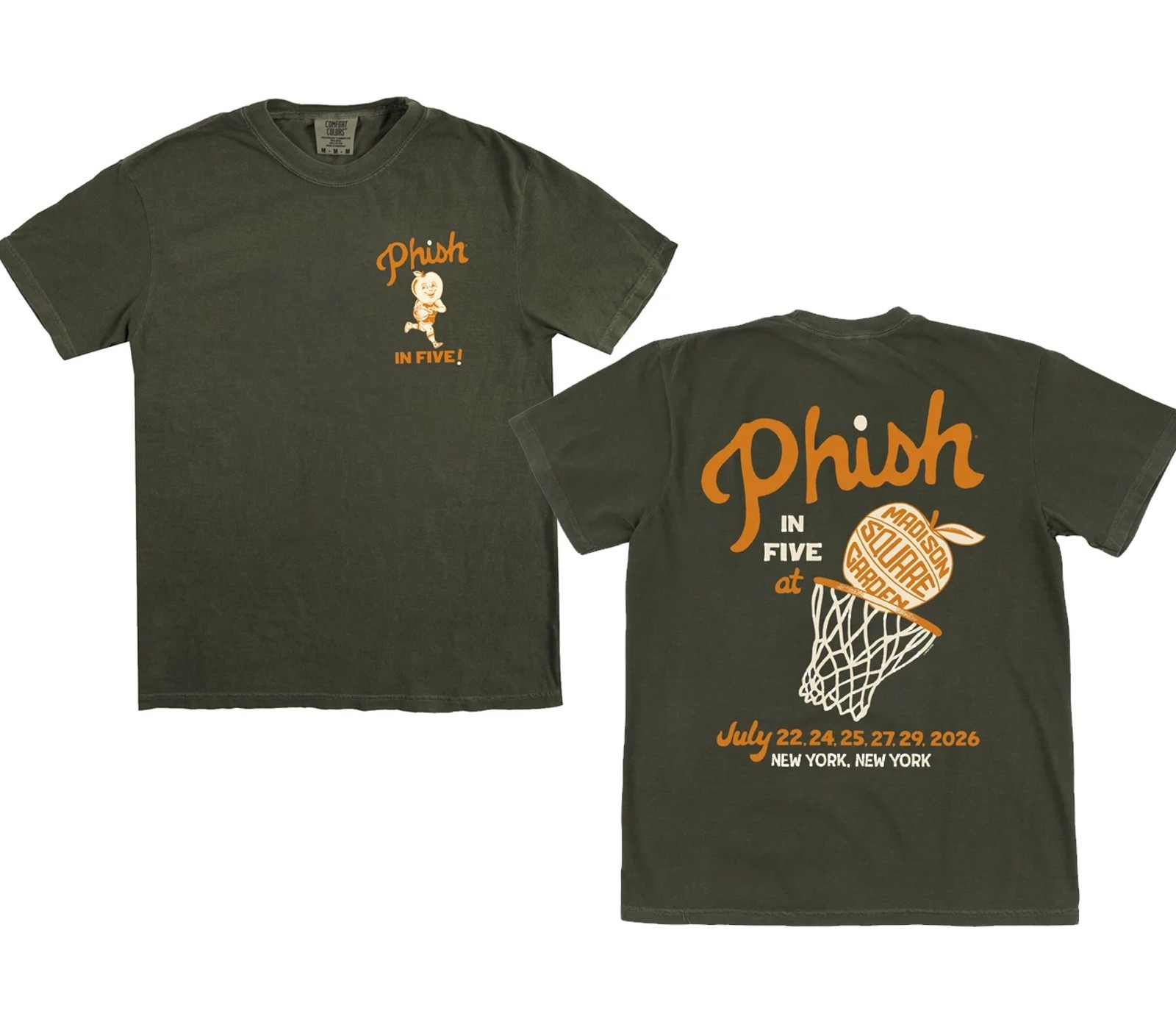 Phish in 5 MSG 2026 reprint Comfort Colors Shirt