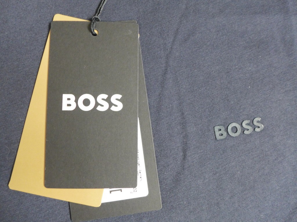 BOSS Men’s S Tessler 33 Slim Fit Crew Neck Short Sleeve Logo Tee Made Portugal