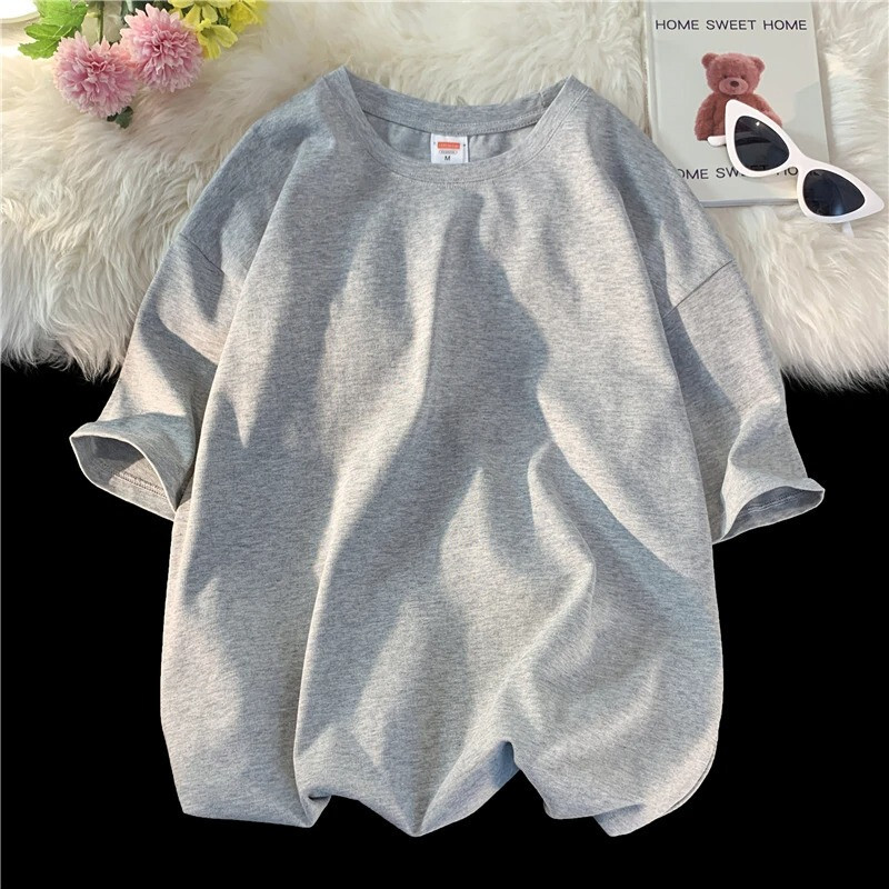 100% Cotton O-Neck Oversized Summer Short Sleeve Men’s T Shirt HipHop Streetwear