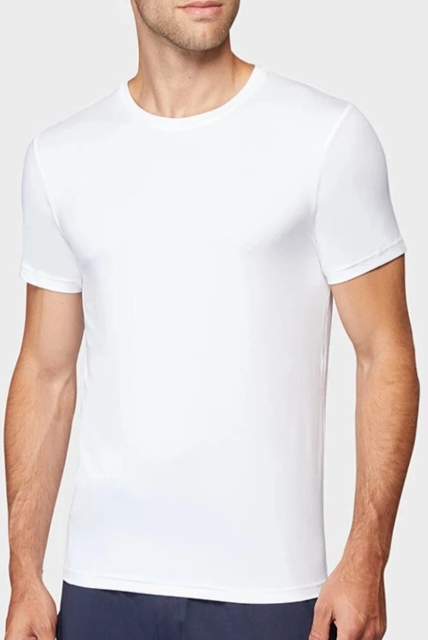 NWT 32 Degrees Cool Men’s L White Crew Neck T-Shirt 3-Pack Quick Dry Breathable