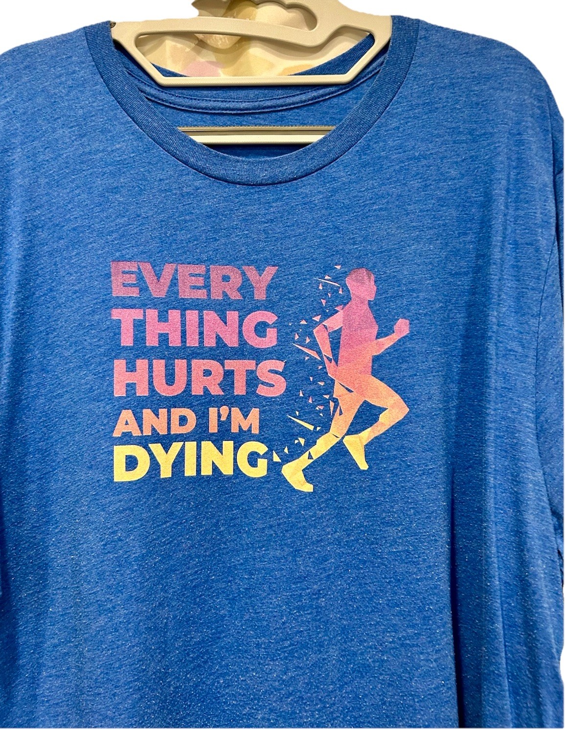 Lightweight Men’s Running T-Shirt, Short Sleeve, XL Cotton/Poly Blend