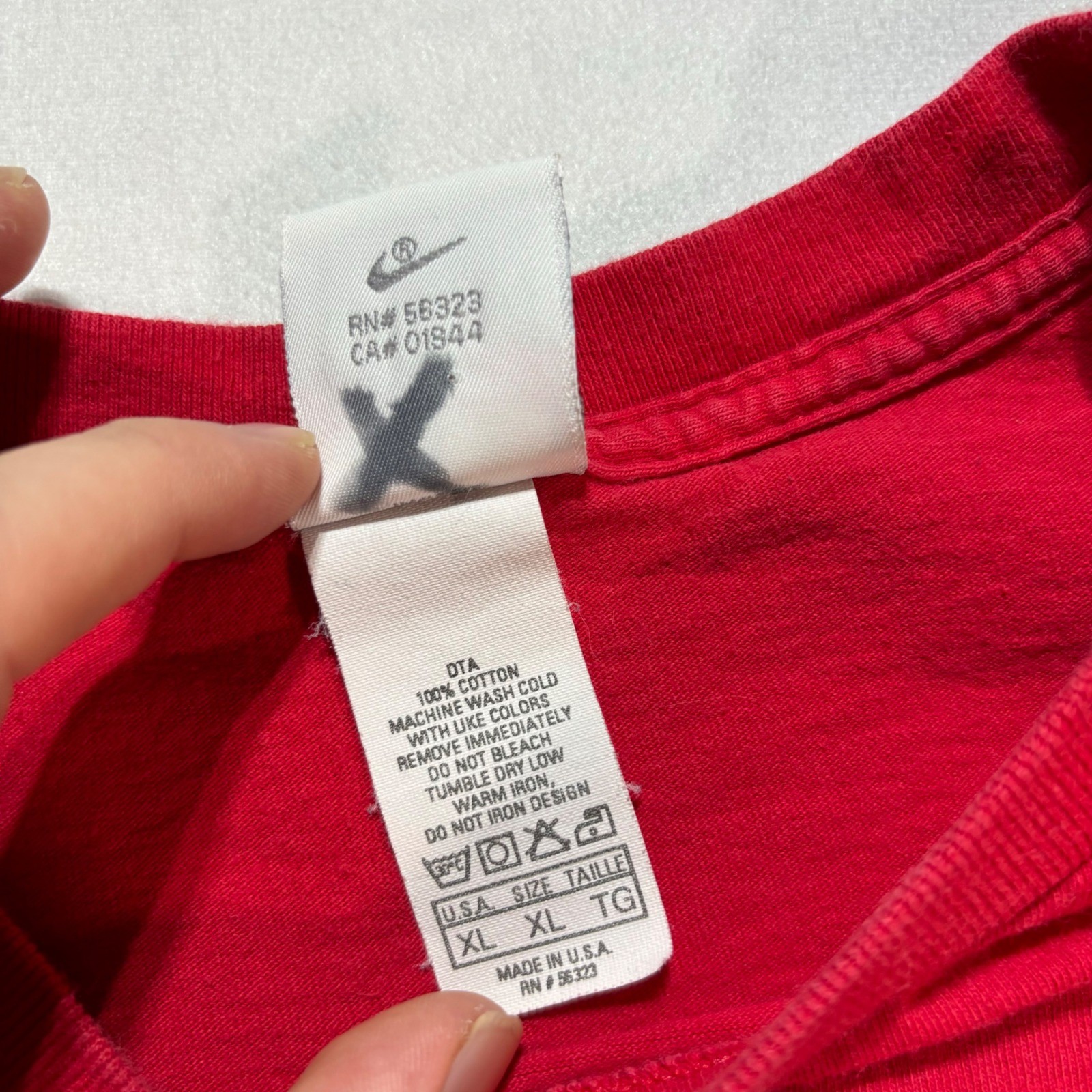 Vintage 90s Nike T-Shirt Men XL Red Def Jam Just Do It Graphic Single Stitch USA