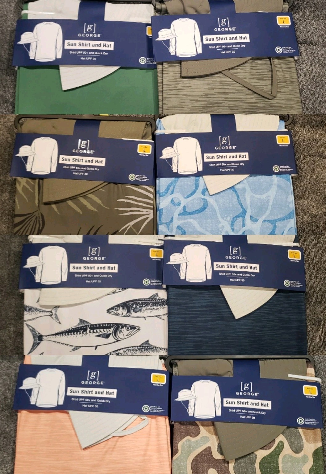 Mens Sunblocker Shirt (UPF 50) and Hat (UPF 30) Combo- Quick Dry