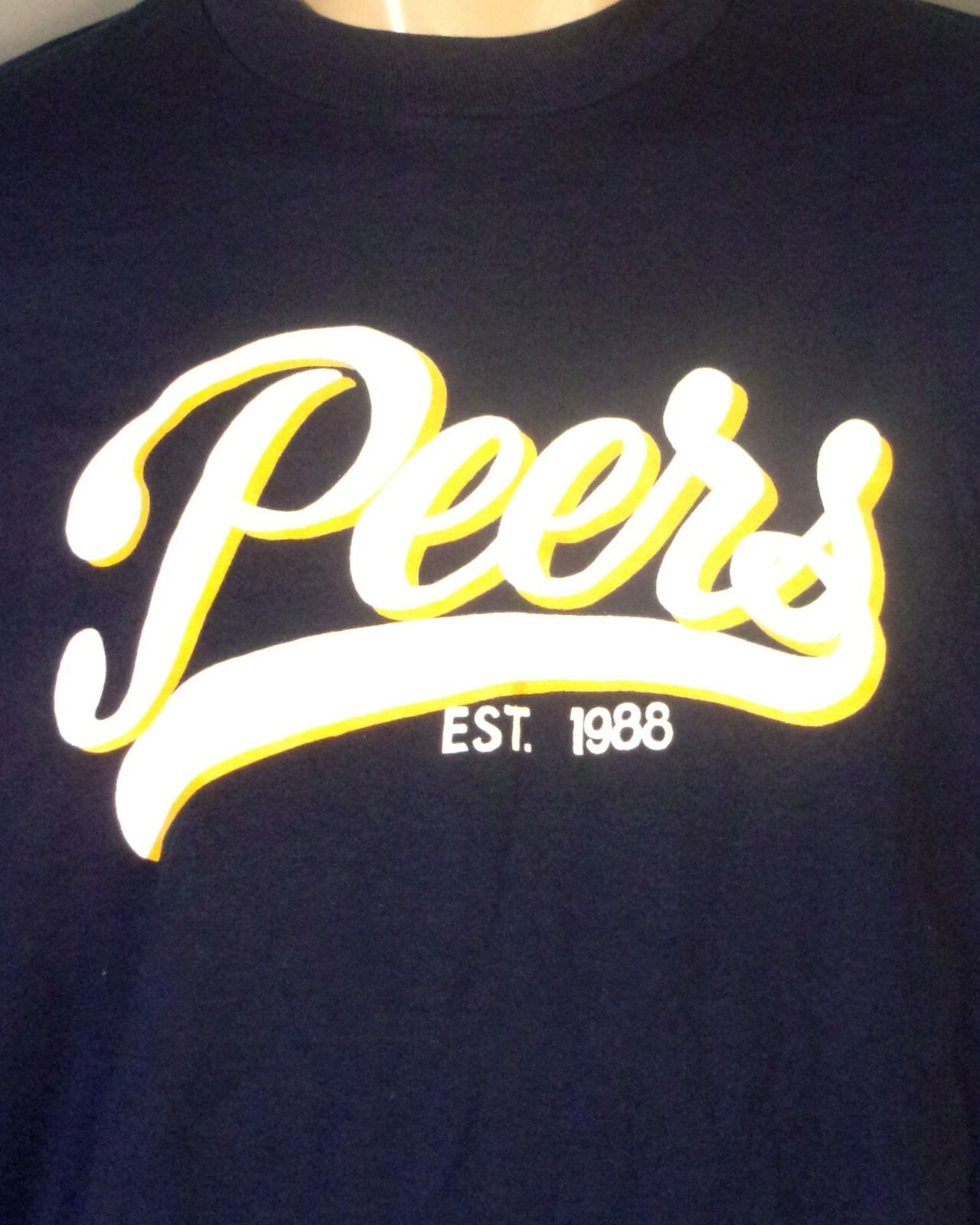 vintage 80s 90s single stitch Peers Est. 1988 T-Shirt retro FOTL Best sz L